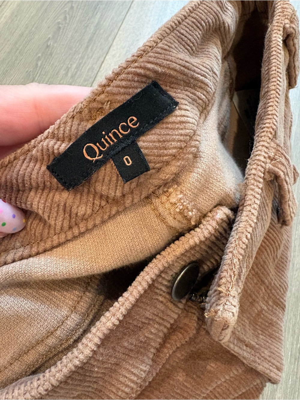 QUINCE Organic Stretch Corduroy Kick Flare Pants / Warm Brown Size 0 - Picture 7 of 7